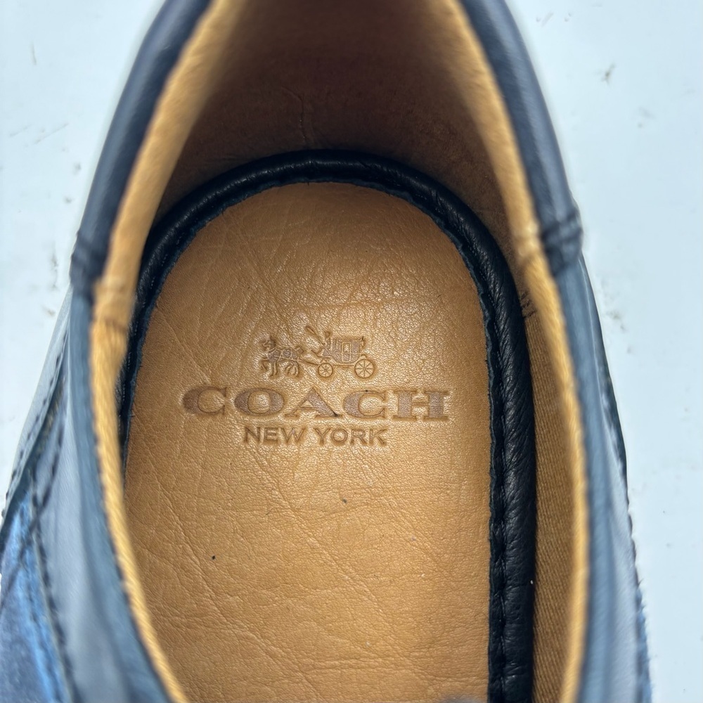 Coach Men's Blue Leather Sneakers Size 7.5 - Picture 8 of 8
